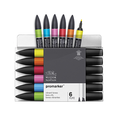 Foto variante Marker w&n Promarker colori vibranti set da 6 pz.