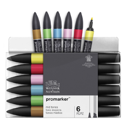 Foto variante Marker w&n Promarker colori medi set da 6 pz.