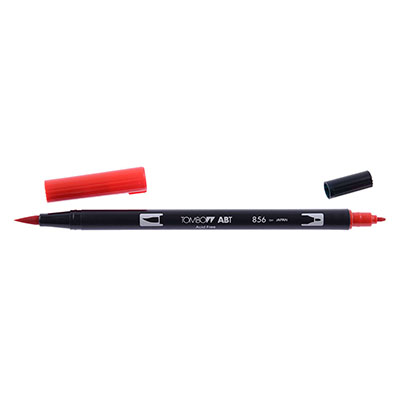 Foto variante Penna Tombow dual brush chinese red - 856