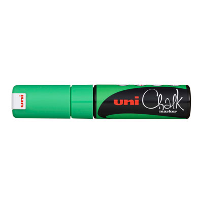 Marker Uni chalk gesso lIQuido pwe8k punta scalpello verde fluo