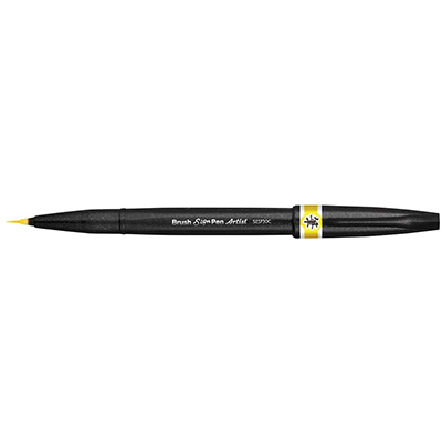 Brush sign Pen artist giallo