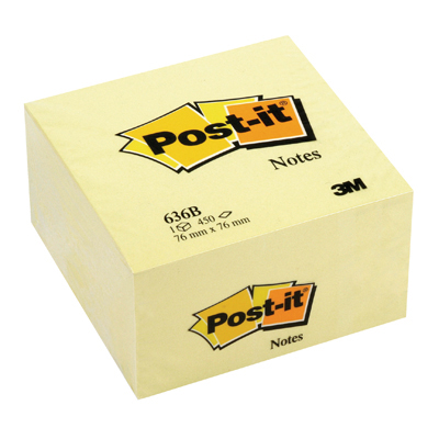 {Post-it memo cube 76x76 giallo 636-b}