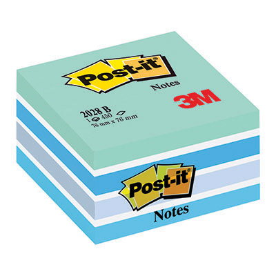 Post-it memo cube pastello blu 2028-b
