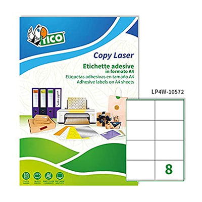 Etichette adesive stampabili tico copy con margini 105x72