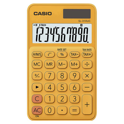 Calcolatrice tascabile Casio sl-310uc 10 cifre arancione