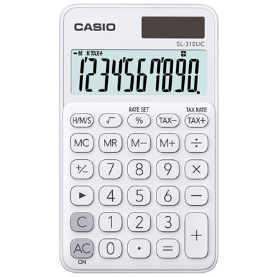 Calcolatrice tascabile Casio sl-310uc 10 cifre bianco