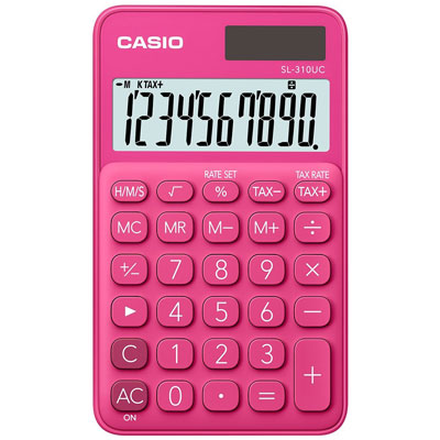 Calcolatrice tascabile Casio sl-310uc 10 cifre rosso