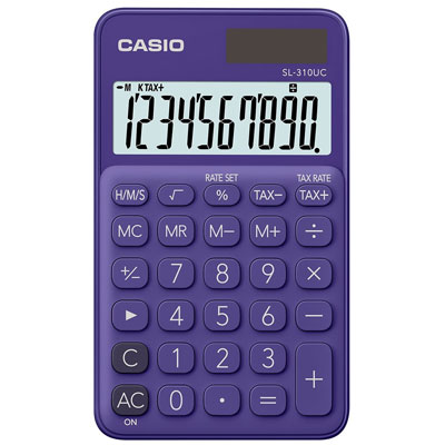 Calcolatrice tascabile Casio sl-310uc 10 cifre viola
