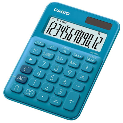 Calcolatrice tavolo Casio ms-20uc blu