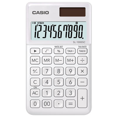 Calcolatrice tascabile Casio sl-1000sc bianco