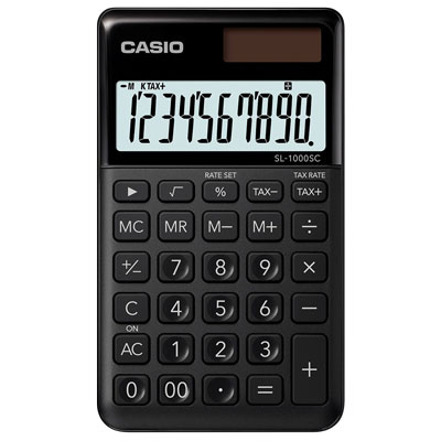 Calcolatrice tascabile Casio sl-1000sc nero