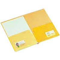 Cartellina pp 23x30,5 tasche interne giallo