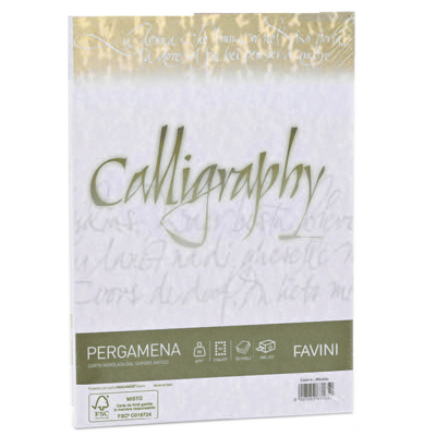 Carta Calligraphy A4 gr.190 fg.50 bianco