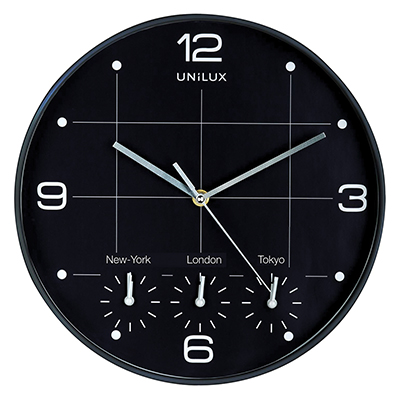 Orologio da parete on time diametro cm.30,5 nero