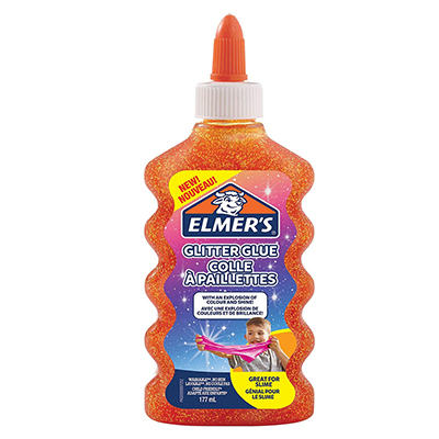 Colla lIQuida Elmer's glitterata ml.177 arancio