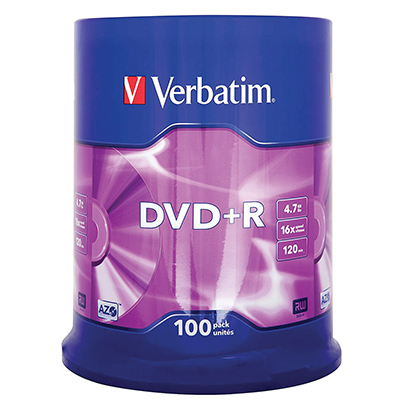 DVD+R 16X VERBATIM 4.7 GB CAMPANA PZ.100