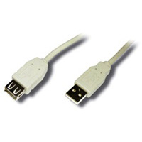 CAVO PROLUNGA USB MT. 5 - CONNETTORI "A" MASCHIO-FEMMINA CERT. USB 2.0