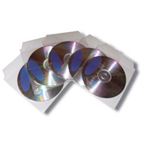 BUSTINE IN PVC CON ALETTA PER DVD/CD ROM 12,5X12,5 PZ.50