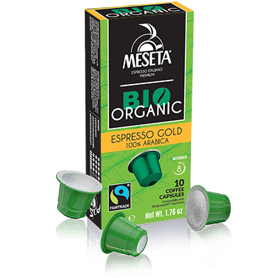CAPSULE CAFFE' MESETA COMP.NESPRESSO 100% ARABICA BIO ORGANIC GOLD