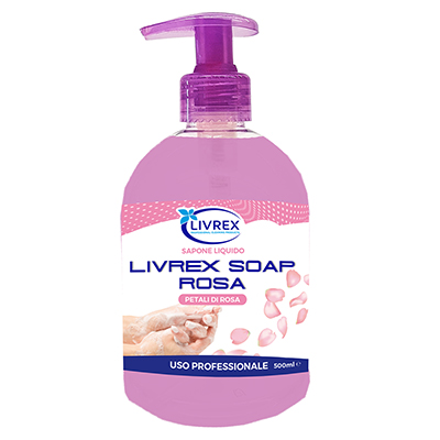 Sapone crema mani Livrex soap ml.500 petali di rosa
