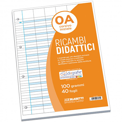Ricambio didattico A4 fg.40 gr.100 rig.a