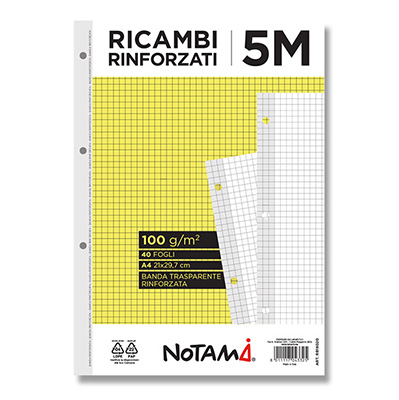 Ricambio rinforzato gr.100 A4 fg.40 Notami 5m