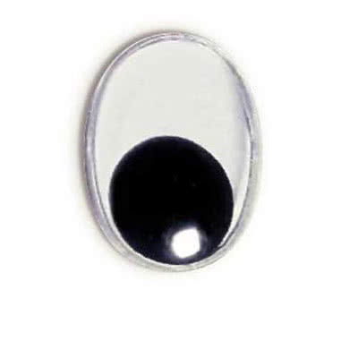 Occhi mobili adesivi ovali mm.14x18 in busta da pz.100