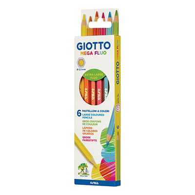 Pastelli Giotto mega fluo - pz 6