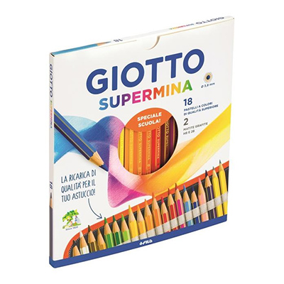 Pastelli Giotto supermina pz.18+2 refill astuccio