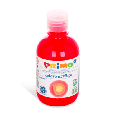 Tempera Primo acrilica con tappo dosatore 300 ml rosso scarlatto