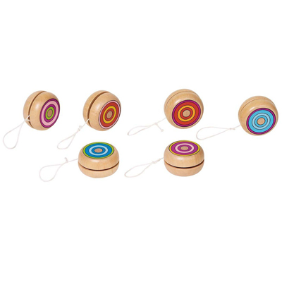 Yo-yo in legno facce colorate