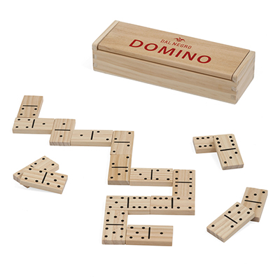 Domino scatola legno