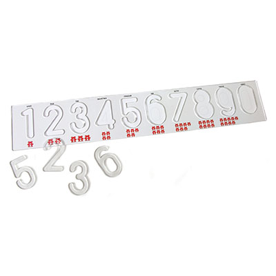Banda dei numeri in plexiglass cm. 50x9